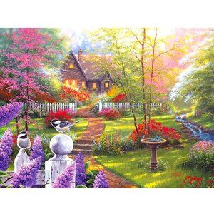 SECRET GARDEN COTTAGE Abraham Hunter 1000 Piece Jigsaw Puzzle NEW & SEAL…